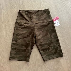 Free People FP Movement High Waisted Camouflage print biker shorts